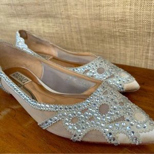 Badgley Mischka embellished Gigi flats, size 7